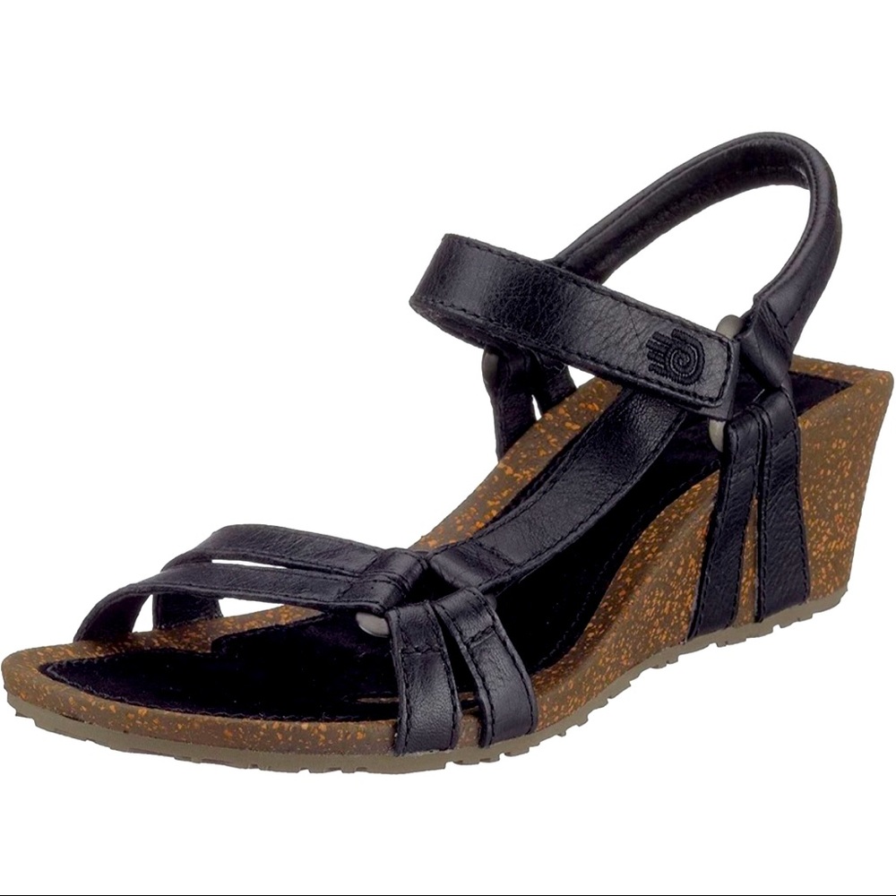 Teva black wedge sandal
